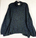 Stephanie Schuster Princess Knitwear Sweater 1X Blue Lagenlook 90s Cowl Women