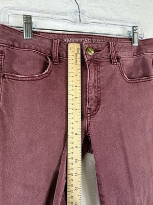 American Eagle Crop Jeggings Size 6 Jeans Pink Womens Denim Cropped
