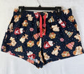 Old Navy Disney Pajamas Shorts Medium Christmas Flannel Womens Blue Mickey Mouse