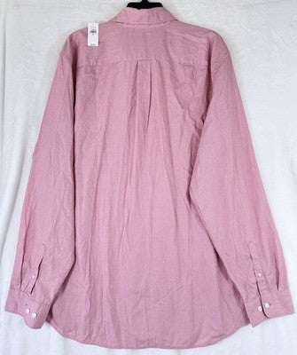 Gap Standard Fit Shirt XL Mens Pink Button Up Long Sleeve Cotton Poplin New NWT
