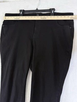 Lane Bryant Jeans 24 High Rise Skinny Fit Black Magic Waistband Plus Size Womens
