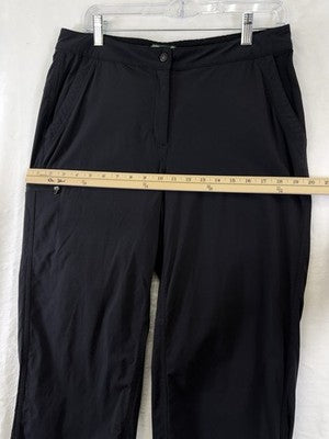 LL Bean Womens Utility Pants 12 Black Nylon Stretch Hiking