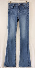 American Eagle High Rise Skinny Kick Jeans 4 Long Blue Womens Denim