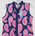 Ana Claire Dress Small Sleeveless Ruffled Tank Pink Blue Paisley Women New NWT