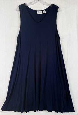 Heyton Dress XL Blue Sleeveless Jersey Knit Fit And Flare