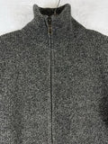 Country Road Australia Sweater Jacket Medium Men Zip Wool Angora Jumper Gray