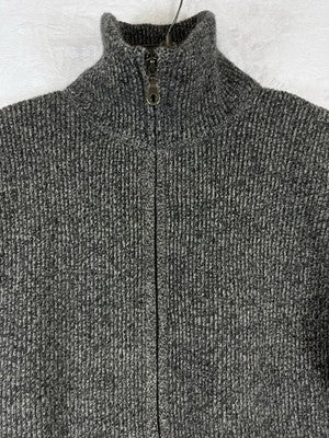 Country Road Australia Sweater Jacket Medium Men Zip Wool Angora Jumper Gray
