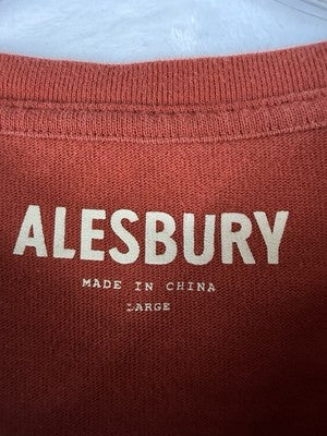 Alesbury Shirt Large Heavyweight Pocket Tee Short Sleeve Mens Red 100% Cotton