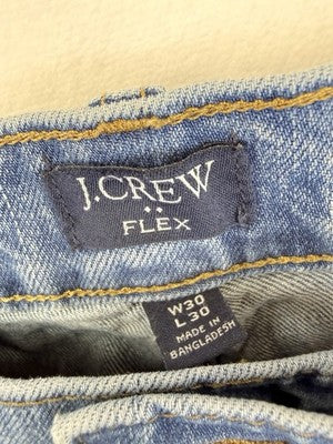 J Crew Jeans Mens 30x30 Flex Straight Leg Light Blue