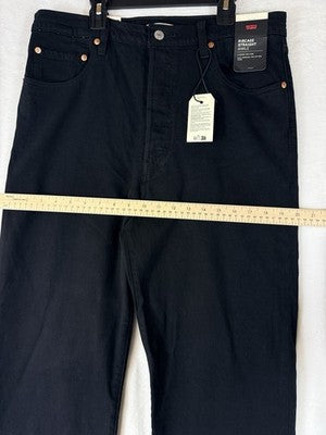 Levis Ribcage Straight Ankle Jeans 32 Womens 32x29 Black Levi’s New NWT