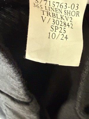 Gap 365 High Rise Linen Blend Shorts Large Tall Women Black New NWT