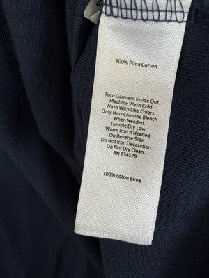 Vineyard Vines Quarter Zip XL Mens Navy Blue Long Sleeve Shirt Mock Neck Pima