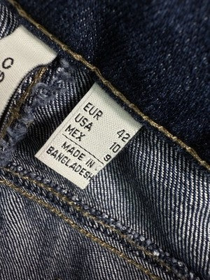 MNG By Mango Jeans Size 10 EU 42 Dark Blue Dinah Skinny Minimalist Womens