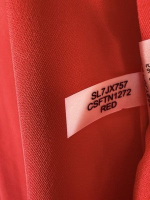 Calvin Klein Open Front Blazer 18 Womens Red Shawl Collar Jacket