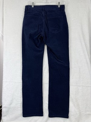 At Johns Bay Corduroy Pants 6 Blue Straight Leg Womens Cotton Stretch