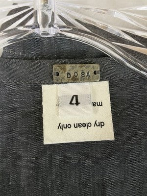 Dosa Womens Clothing Size 4 Top Pants Set Linen Cotton Gray Art To Wear
