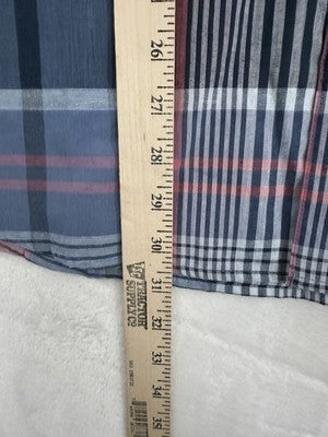 Walter Hagen Golf Shirt XL Blue Plaid Short Sleeve Men’s Clubhouse Button  NEW