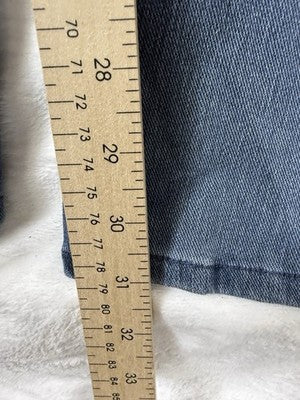 Lands End Starfish Jeans Large High Rise Knit Denim Blue Womens