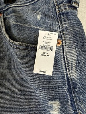 Gap Ultrasoft Denim Shorts 34 Womens 18 Blue Fringe Jean Mid Rise Cut Off New