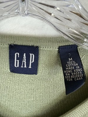 Gap Cardigan Sweater Medium Womens Sage Green Button Front Long Sleeve Tops