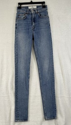 Won Hundred Jeans 24 32 Marilyn B True Blue Skinny Denim Made Italy Womens