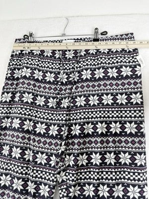 Love By Gap Pajama Pants XL Flannel Bottoms New Womens Pjs Fair Isle Blue NWT