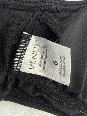 Venus Bikini Set Halter Top 6 High Rise Bottom 4 Black Womens Swim Swimwear New