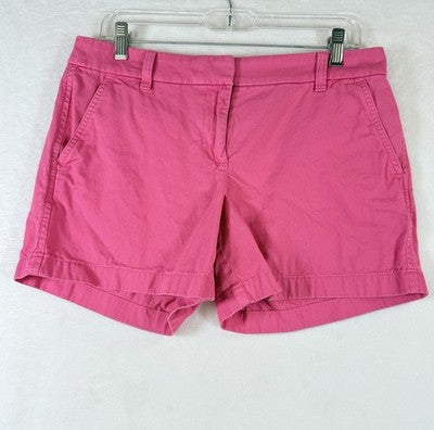 J Crew Classic Chino Shorts 6 Lot Pink Green 4” 5” Womens 100% Cotton