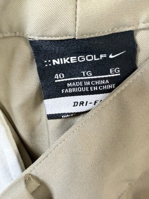 Nike Golf Dri Fit Shorts 40 Mens Beige Tan 11”