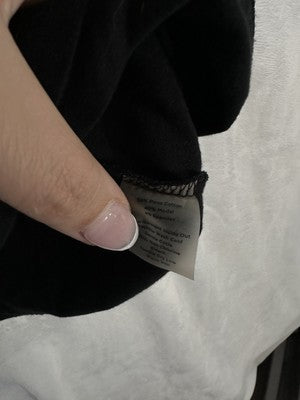 Talbots 3X Tops Long Sleeve Cotton Knit Blouse Black Plus Size Womens Top