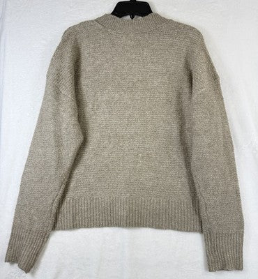 American Eagle Sweater Small Women Crew Neck Long Sleeve Boxy Pullover Beige