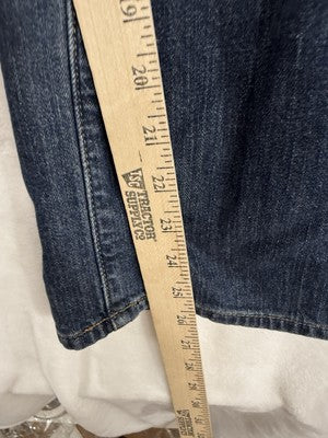 LL Bean Favorite Fit Jeans 18 Petite Flannel Lined 18P Blue Straight Leg Womens