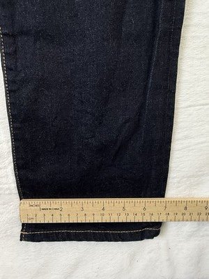 LL Bean Signature Straight Leg  Jeans 10 Womens Dark Blue Denim Mid Rise 293455