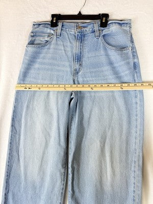 Levis Baggy Dad Jeans 30 Womens 30x30 Light Wash Blue Wide Leg High Rise