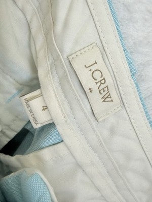 J Crew Chino Shorts Womens 4 100% Cotton Blue Womens 2.5”