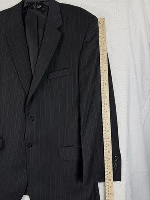 Jos A Bank Blazer 43r Wool Mens Charcoal Gray Pinstriped Jacket Gordon