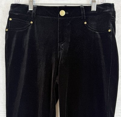 Inc International Concepts Pants 8 Black Velour Velvet Stretch Skinny Womens