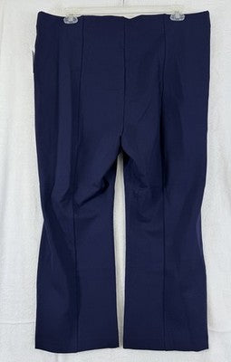 Gap Double Knit Ponte Crop Kick Pants XXL Women Navy Blue Pull On New NWT