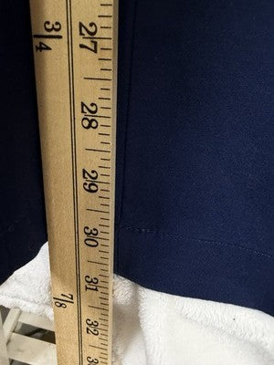 Lands End Straight Leg Pants 24W Navy Blue Pencil Pintuck Plus Size Womens