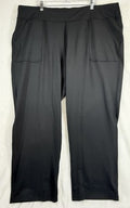 Lands End Active Pants 3X Workout Sport Knit Black Plus Size Womens