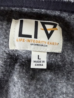 Life Integrity Earth Top Large Pullover Fleece Gray LIV Womens Sweatshirt