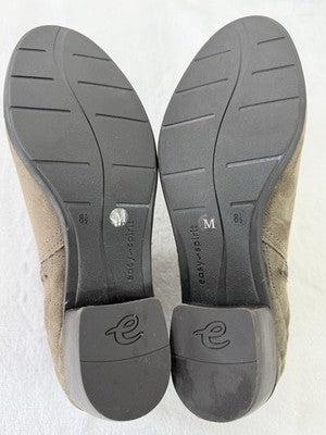 Easy Spirit Shoes 8.5 Womens Booties Faux Suede Side Zip Beige