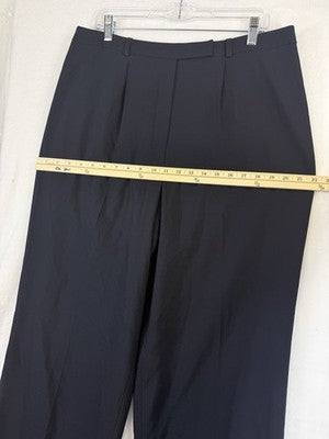 Vintage Talbots Dress Pants 16 Navy Blue Wool Stretch Italian Fabric Womens