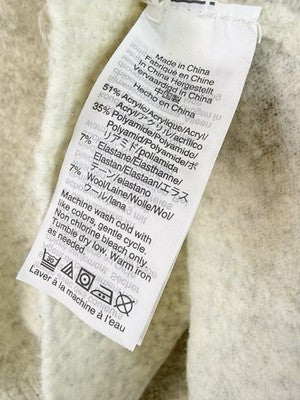 J Crew Sweater XS Womens Wool Blend Crew Neck Long Sleeve Top Ivory Gray