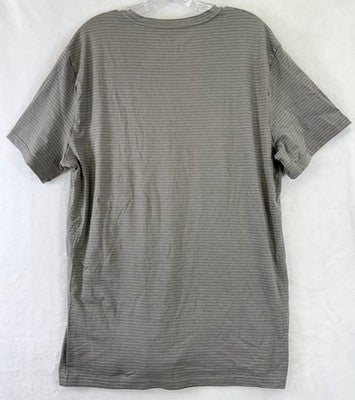 Columbia T Shirt Men XL Gray Striped Crew Neck Short Sleeve