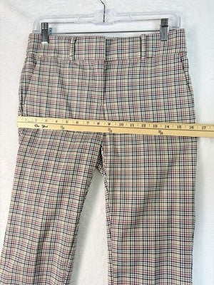 Ann Taylor Loft Pants O Petite Slim Plaid Womens 0P