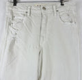 Amo Bella Jeans 30 Ivory White Oak Denim Raw Hem Womens