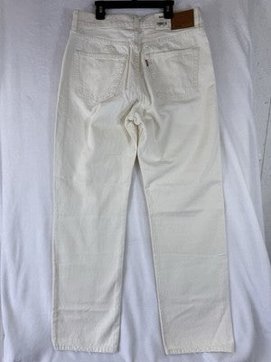 Levis 501 ‘90s Womens Jeans 30 30x32 White Ivory Button Fly Original New