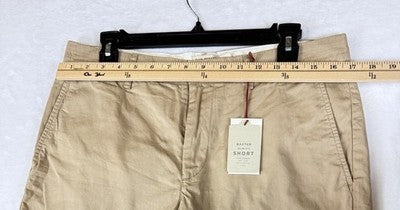 Club Monaco Baxter Shorts 31 Mens 6” Chino Khaki Tan Beige Slim New NWT