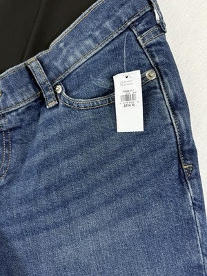 Gap Maternity Vintage Slim Jeans 27 4 Womens Full Panel True Waistband Blue NWT